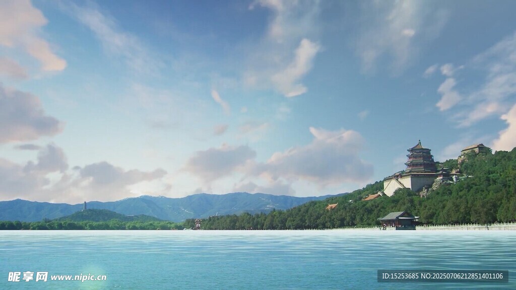 海边城堡风景图