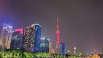 上海璀璨夜景摩天大楼群
