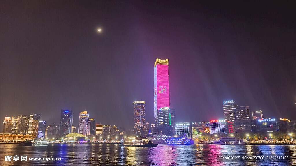 上海璀璨夜景城市风光