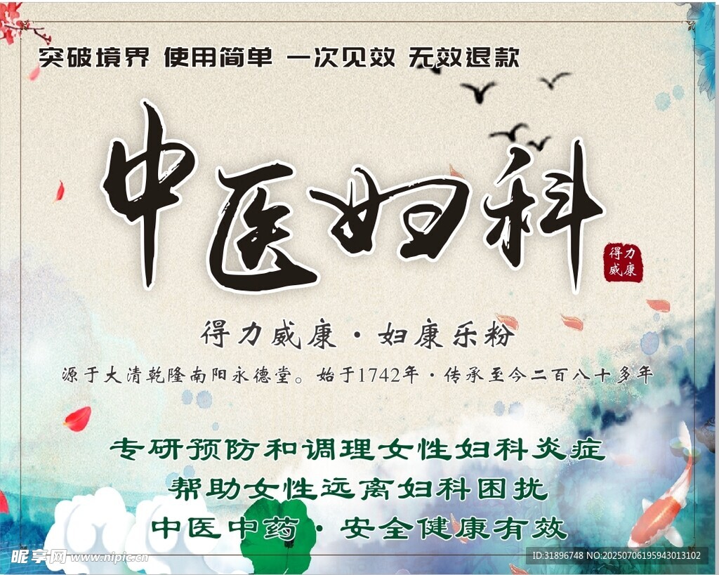 中医妇科健康知识宣传页