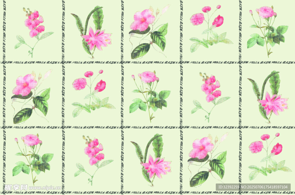 花卉图案背景纹理