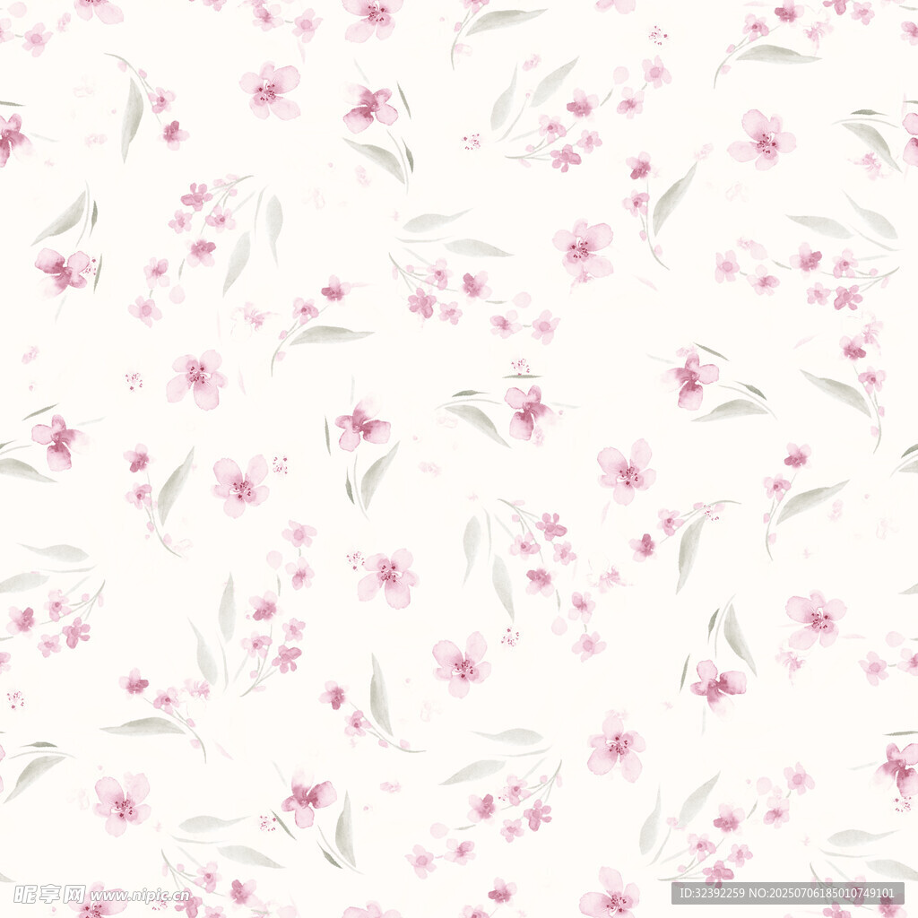 粉色小花简约花卉图案