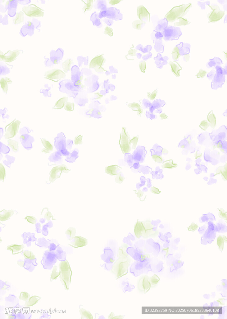 淡紫色小花图案背景