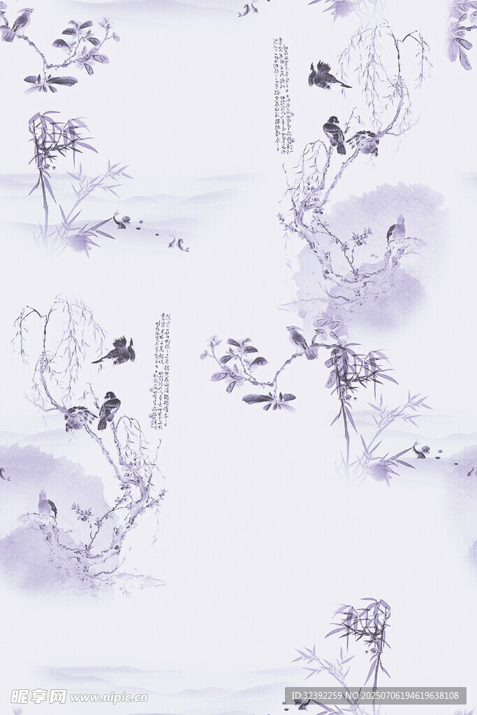 水墨花鸟图