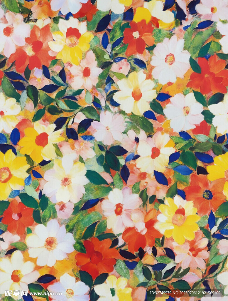 多彩花卉图案背景