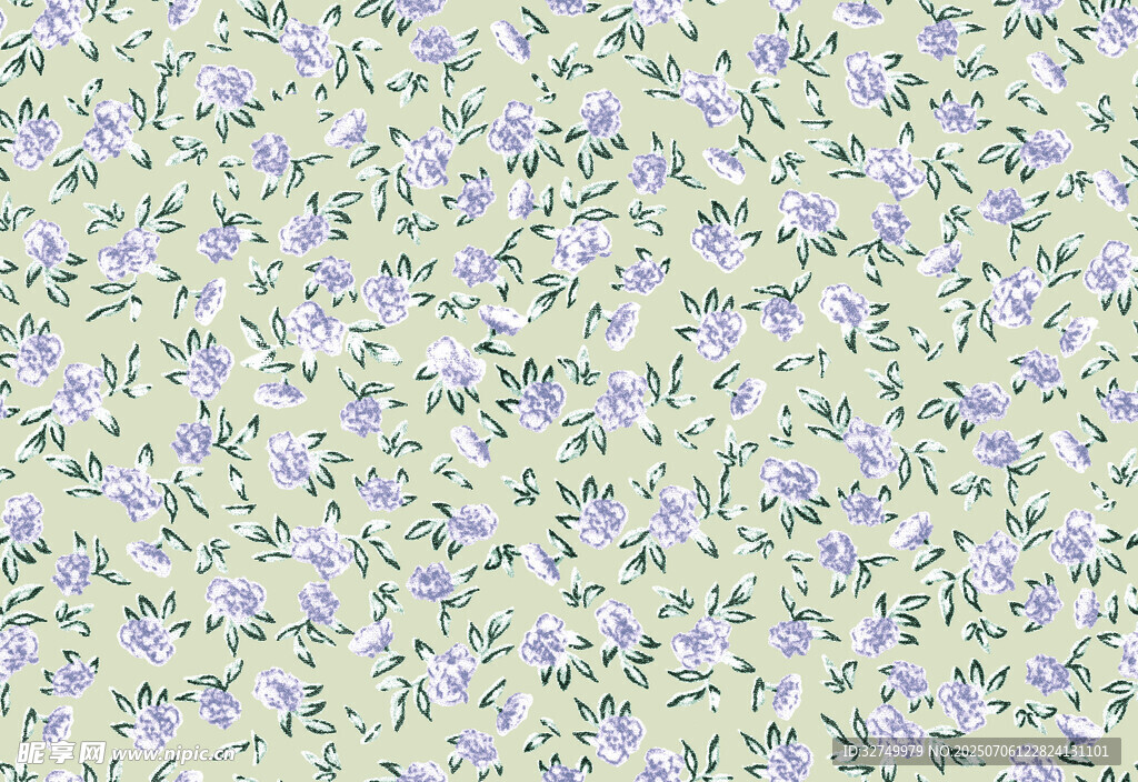 淡绿色碎花图案背景