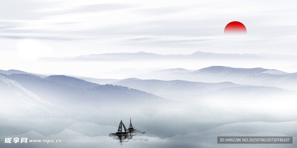 水墨山水背景