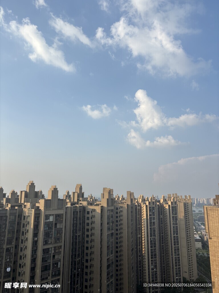 城市高楼林立的天际线