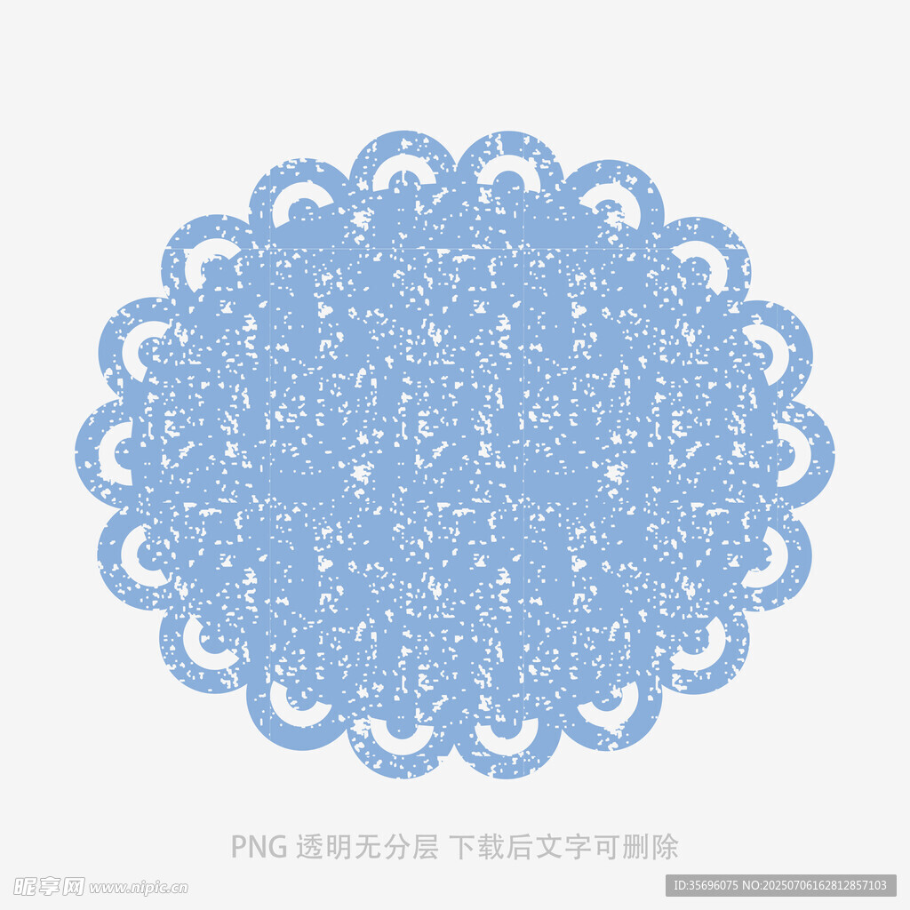 蓝色蕾丝花纹图案