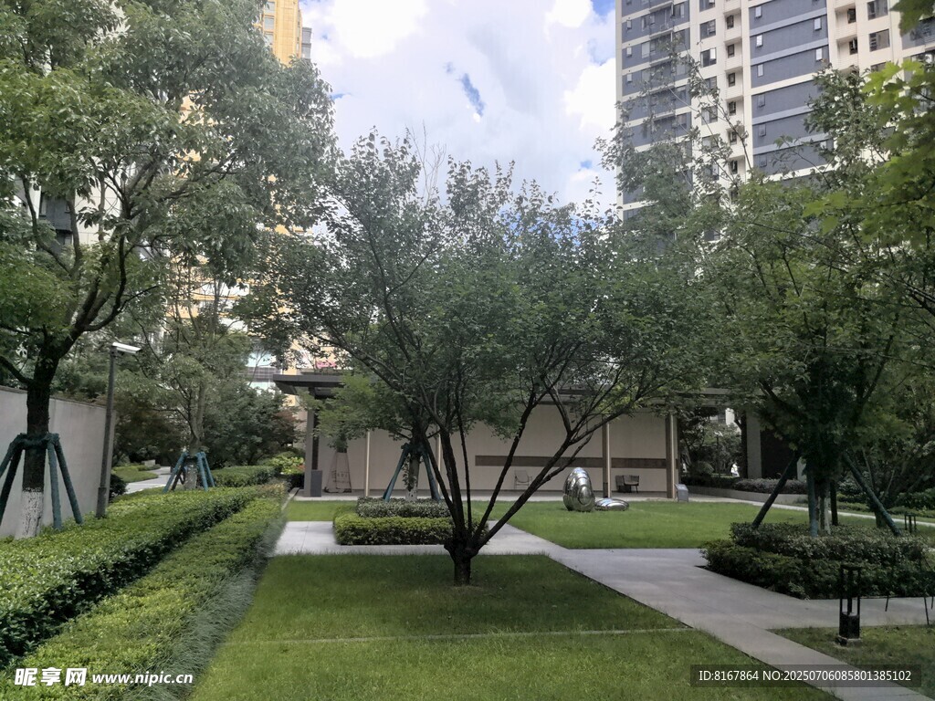 城市中的静谧绿化景观