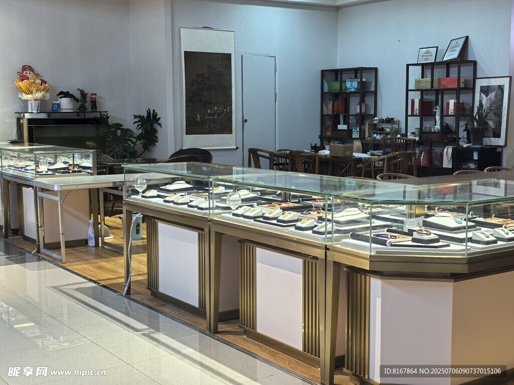 珠宝首饰展示柜台场景