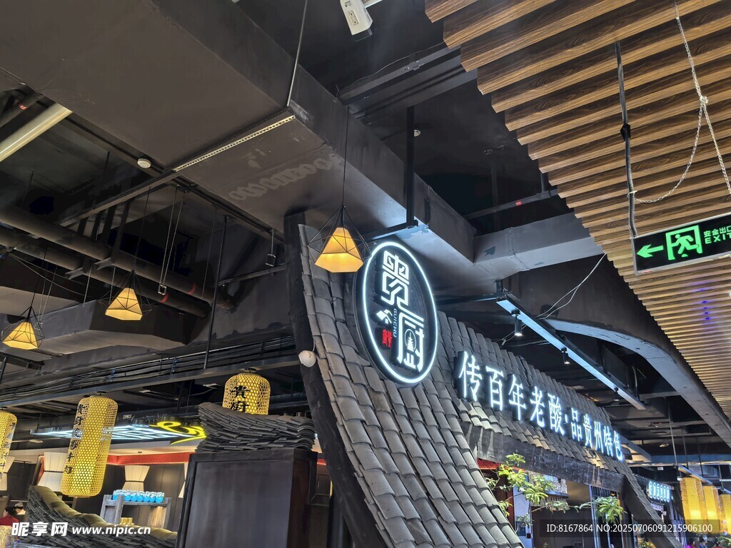 商场内的店铺标识场景