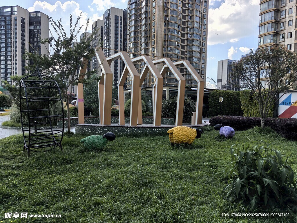 城市中的户外休闲景观区
