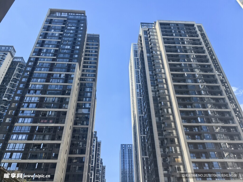 现代高层住宅建筑群