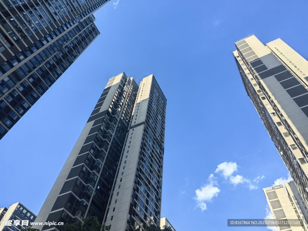 都市高楼仰视景观