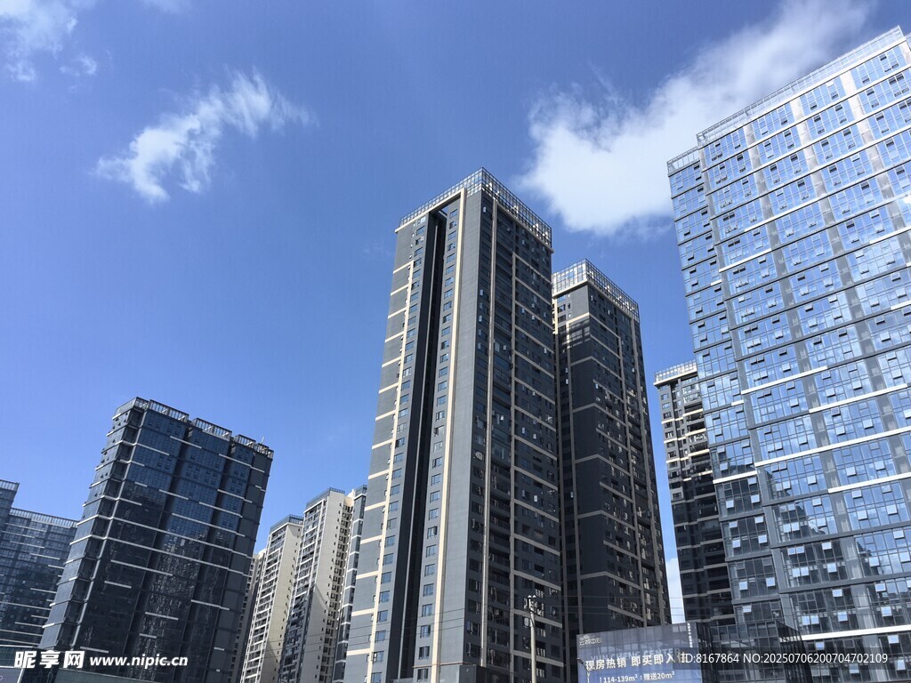 都市高楼林立的天际线