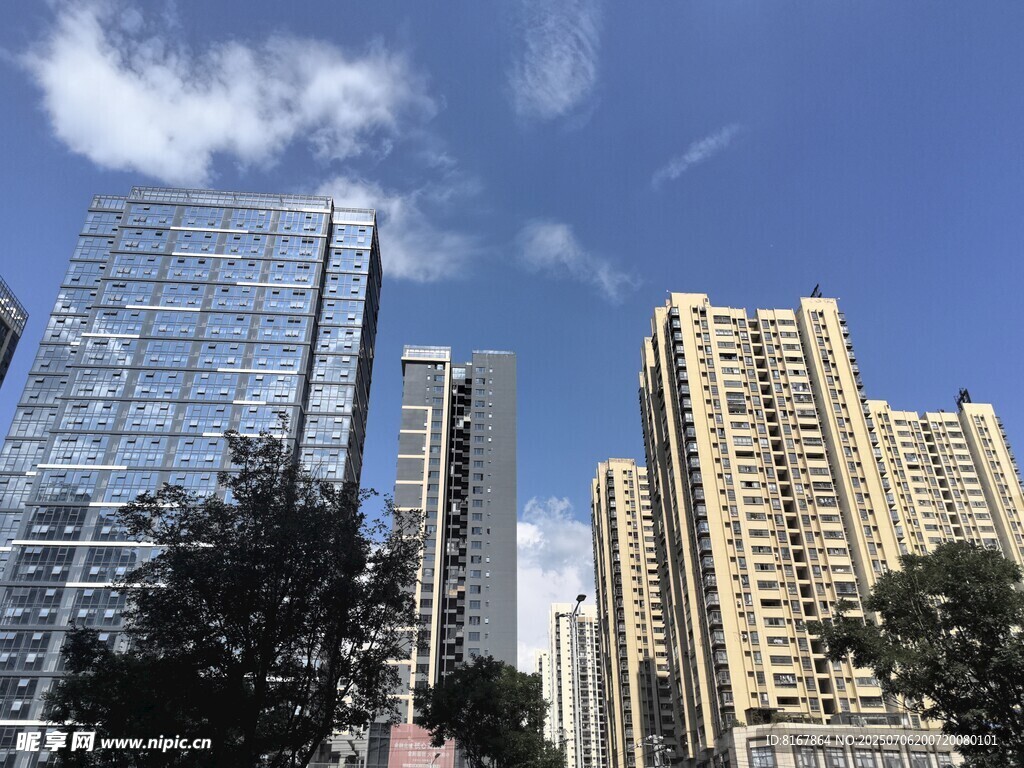 都市高楼林立的天际线