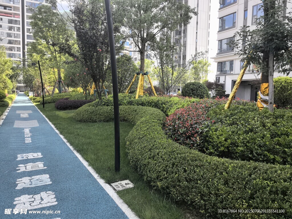 小区内的景观步道