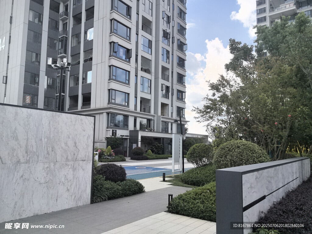 现代都市精致住宅景观