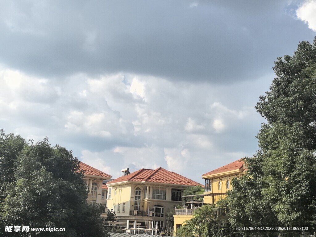 绿树环绕的精美建筑