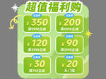 清新绿色优惠券弹窗