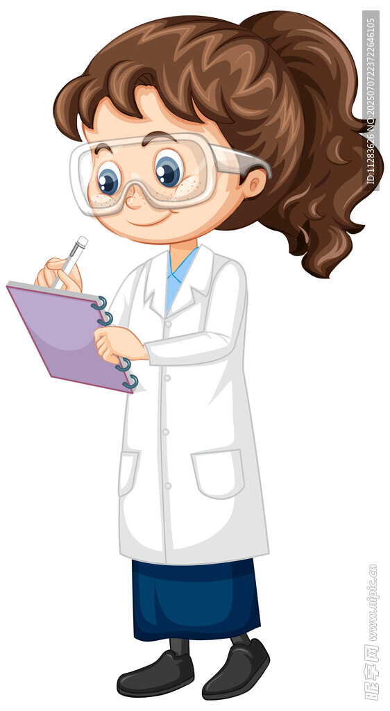 女科学家记录实验数据