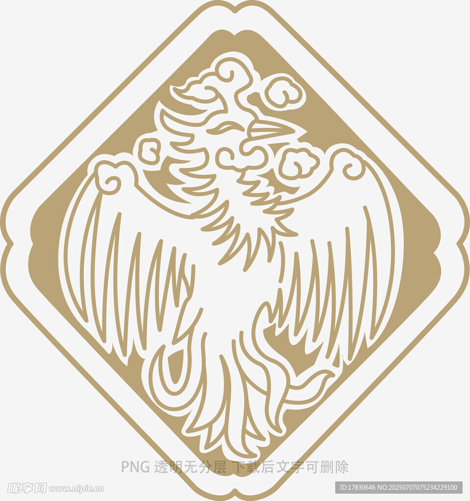 中式凤凰传统纹样图案