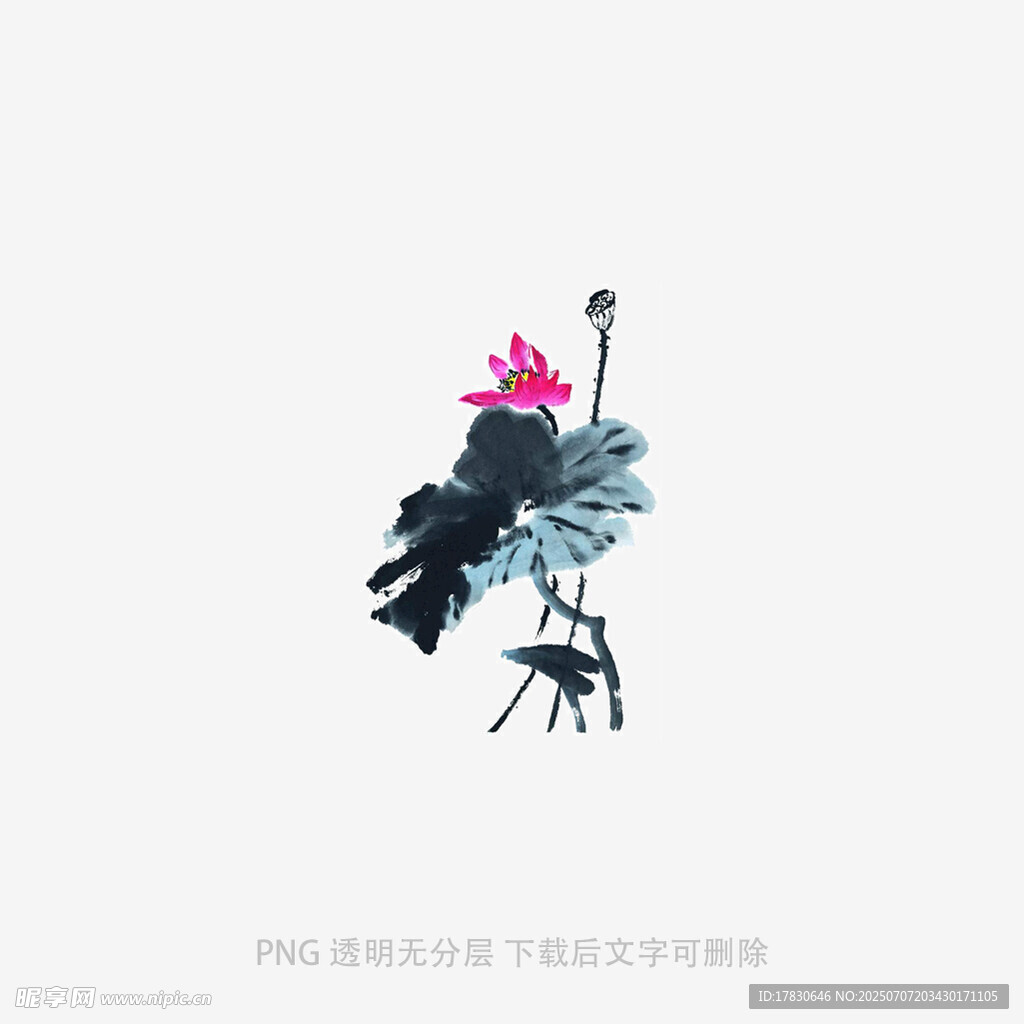 水墨仙鹤插画
