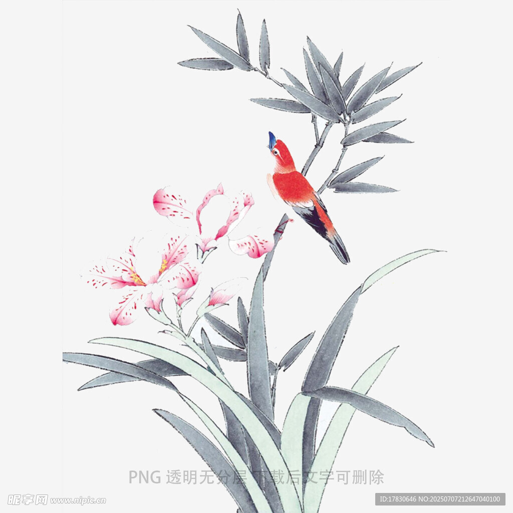 花鸟水墨图
