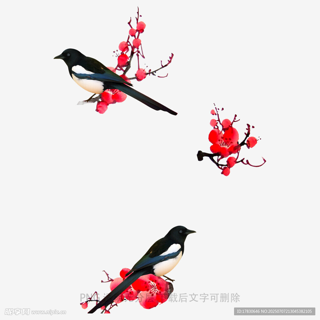 喜鹊登梅图