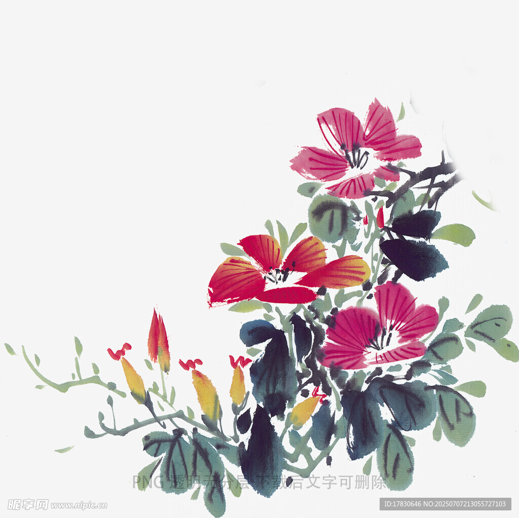 水墨花卉图