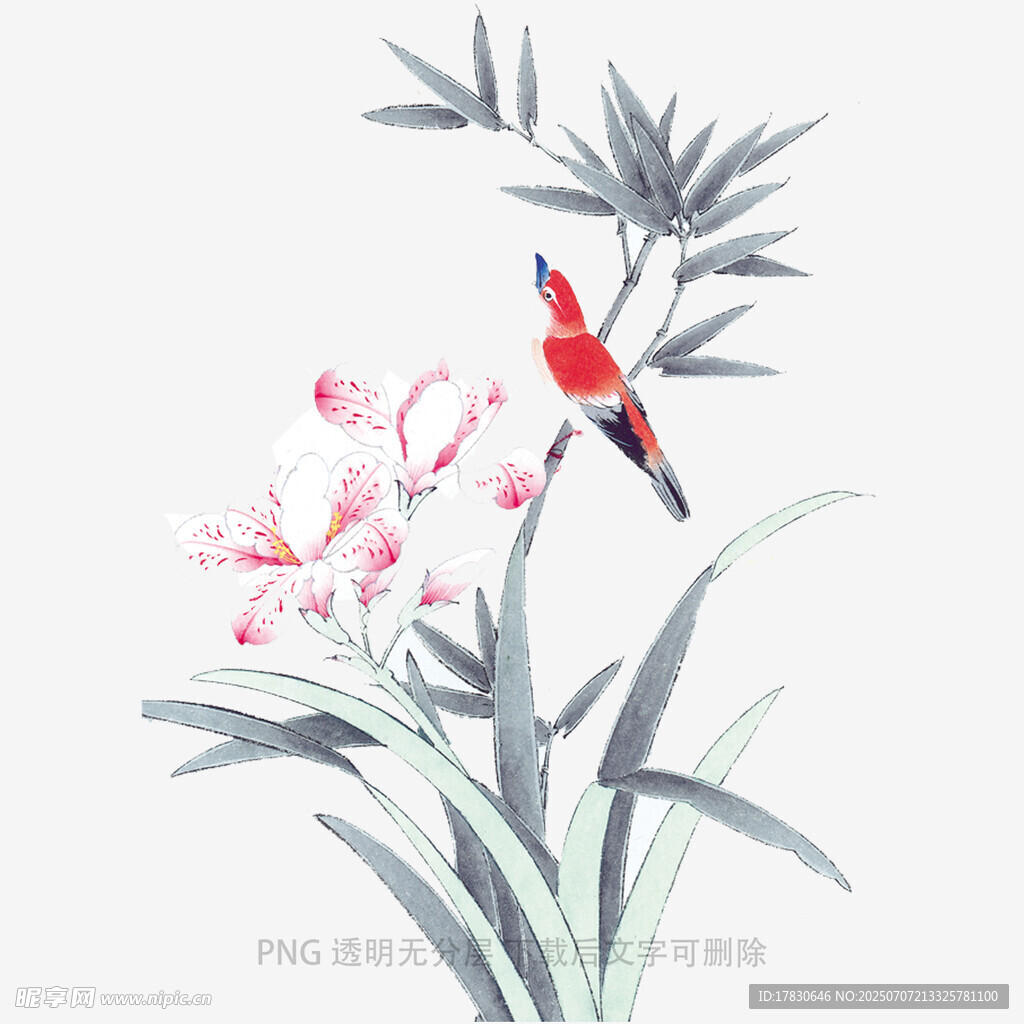 花鸟水墨图