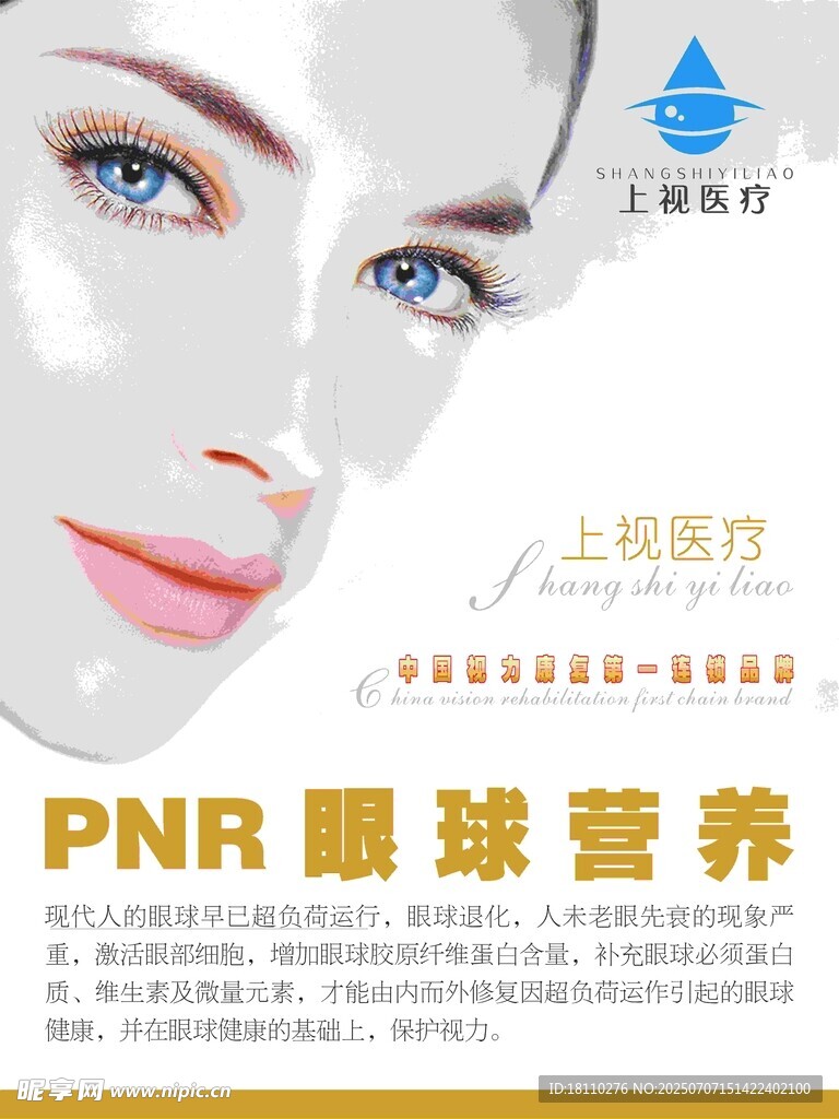PNR眼球营养美容宣传海报