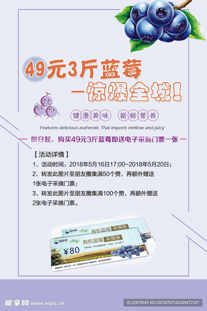 蓝莓活动海报