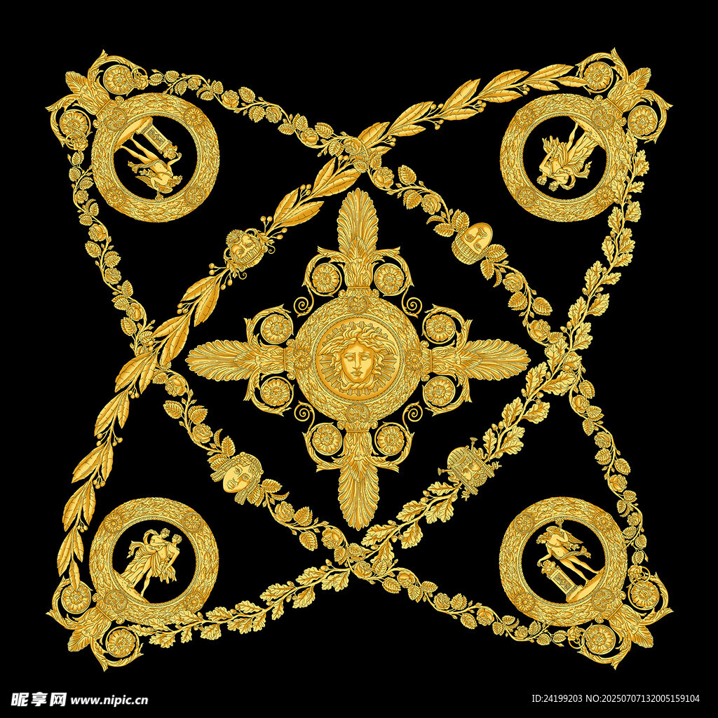 金色华丽复古装饰图案