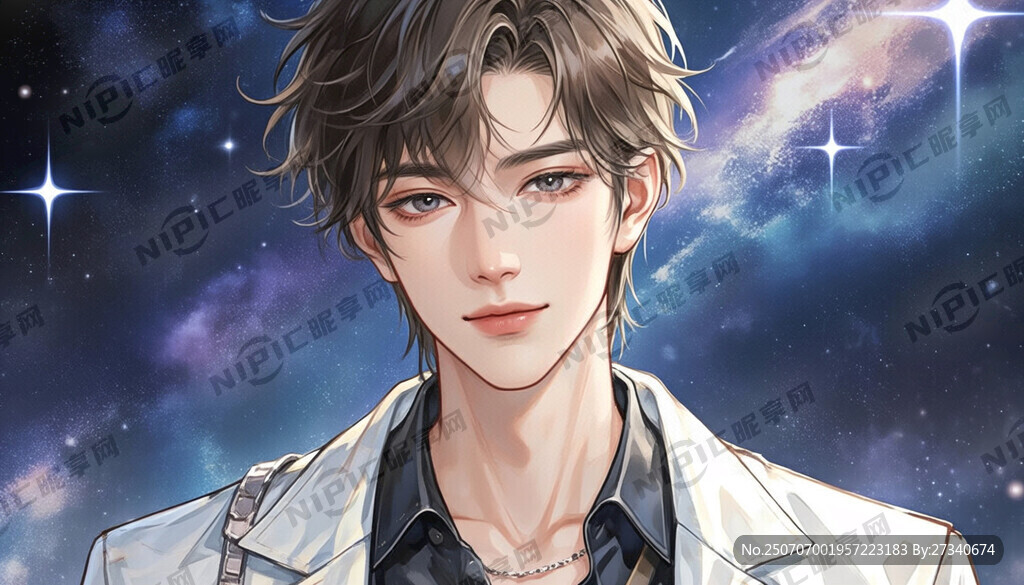 把明星肖战设计成卡通人物