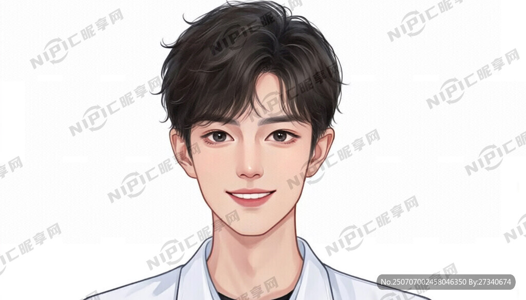 把明星肖战设计成卡通人物人物要