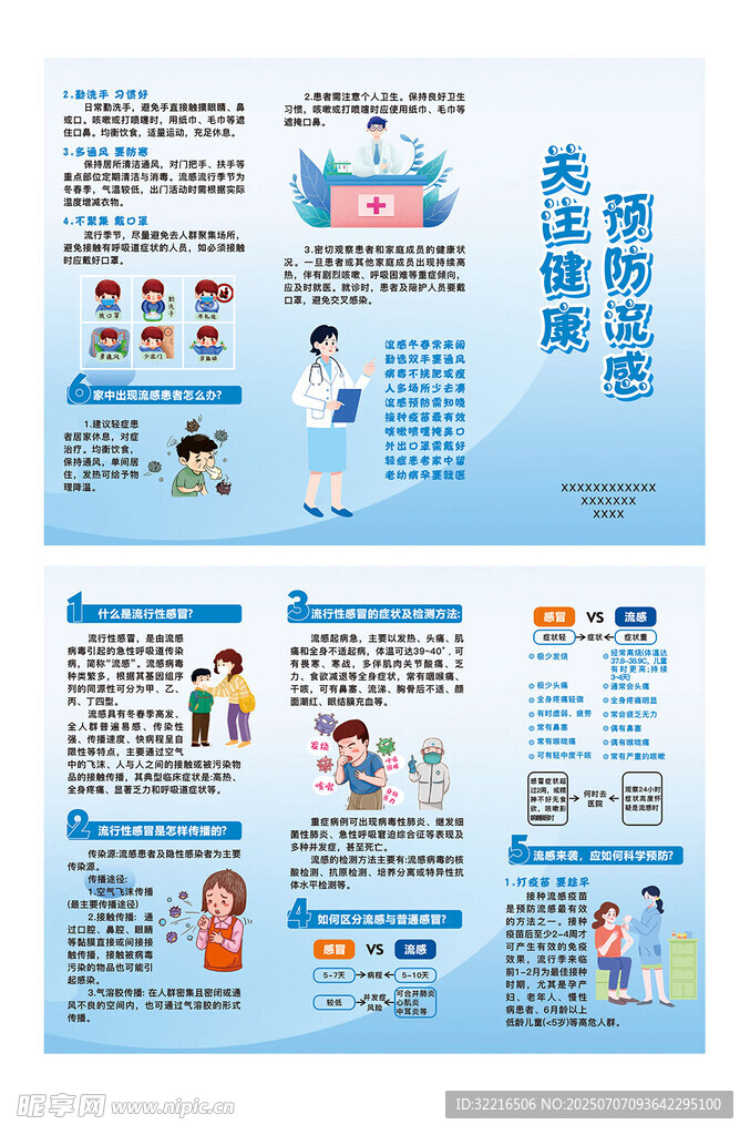 预防流感关注健康彩页
