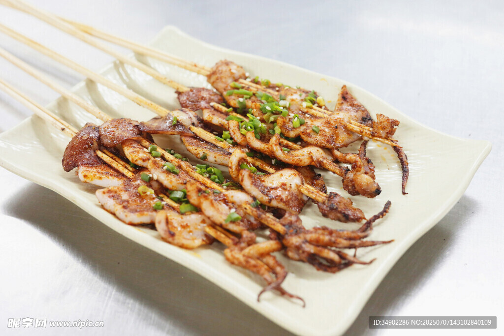 美味烤鱿鱼串