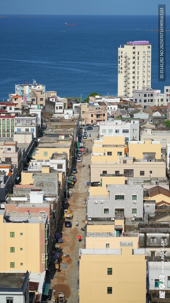 海滨城市密集民居景观