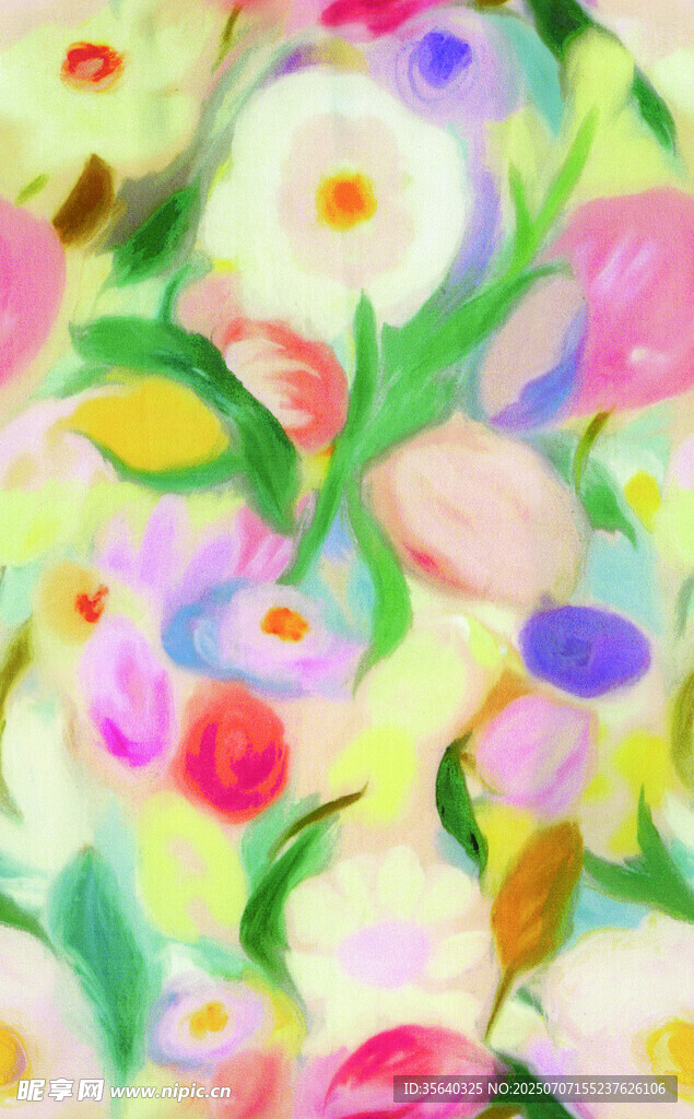 多彩花卉水彩画艺术作品