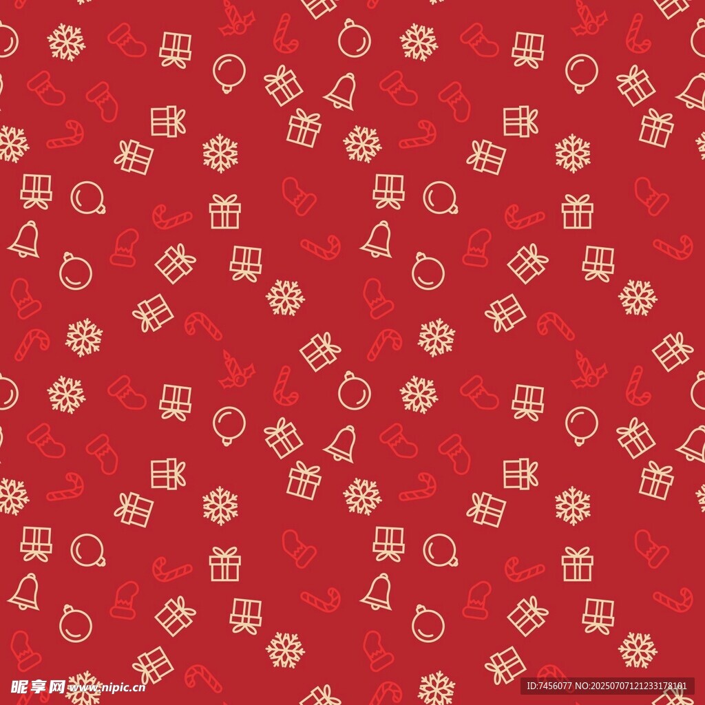 红色中式花纹图案背景