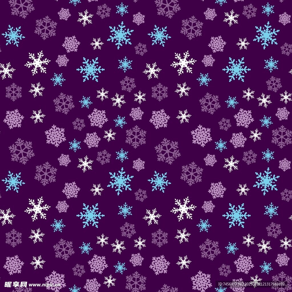 紫色雪花图案背景纹理