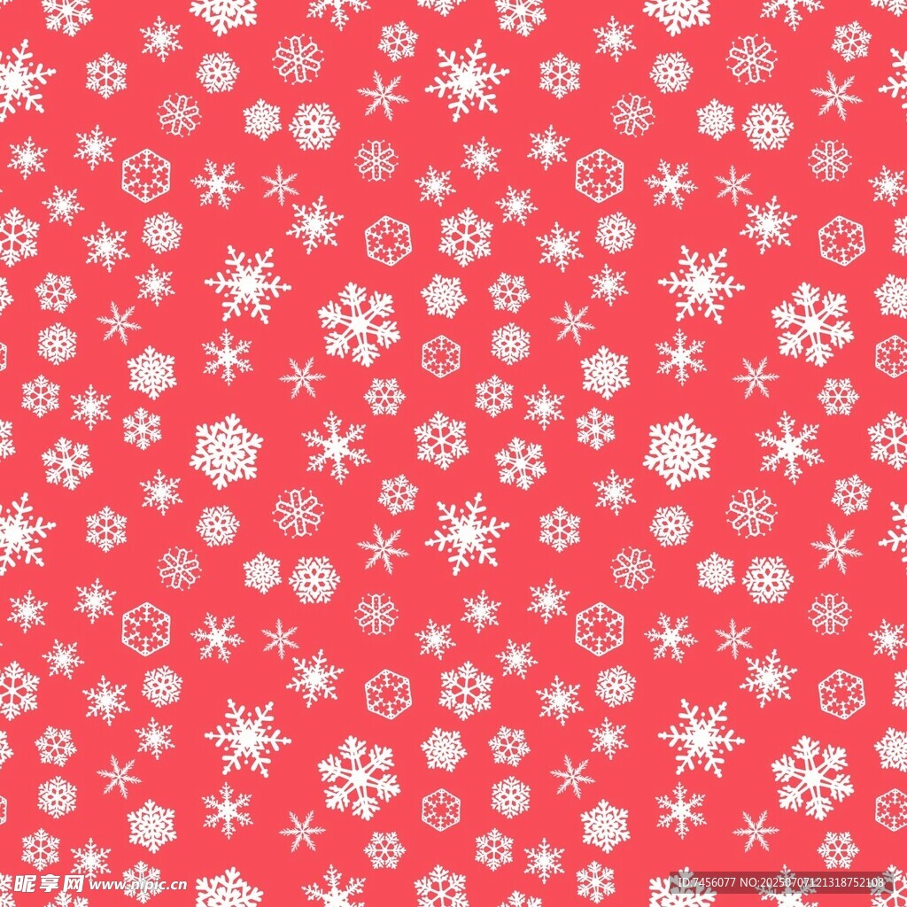 红色雪花图案背景
