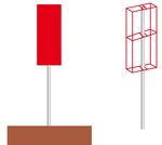 红色立柱结构示意图