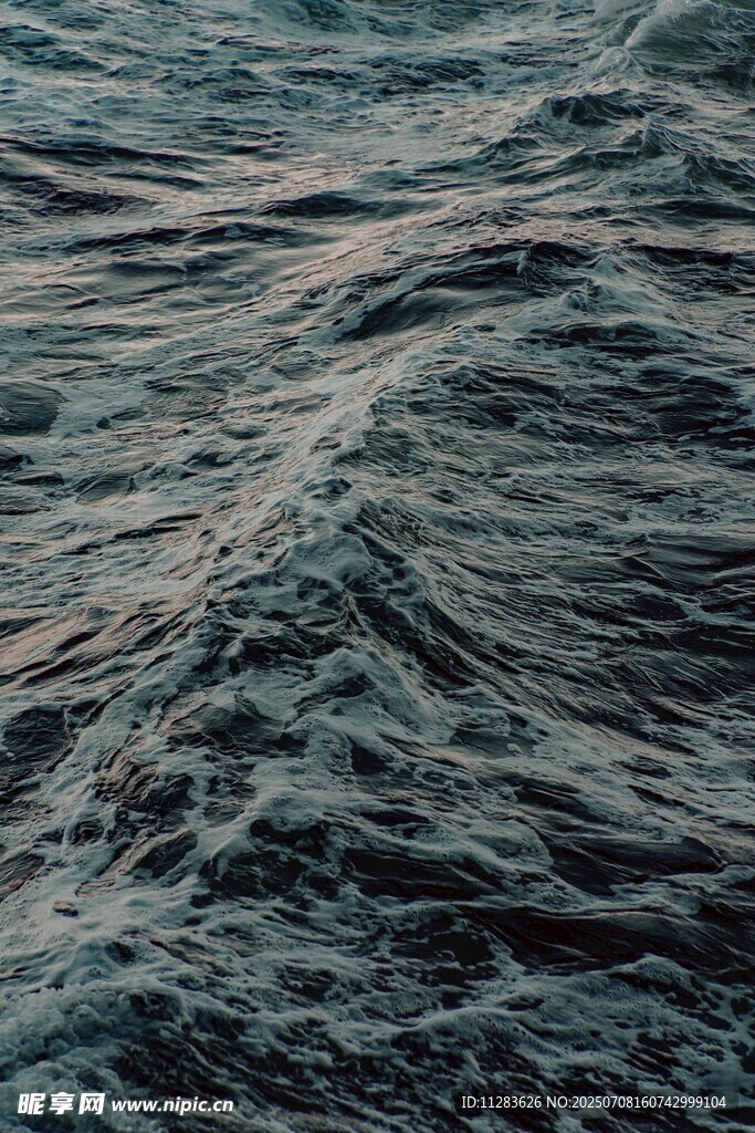 汹涌海面的波浪纹理
