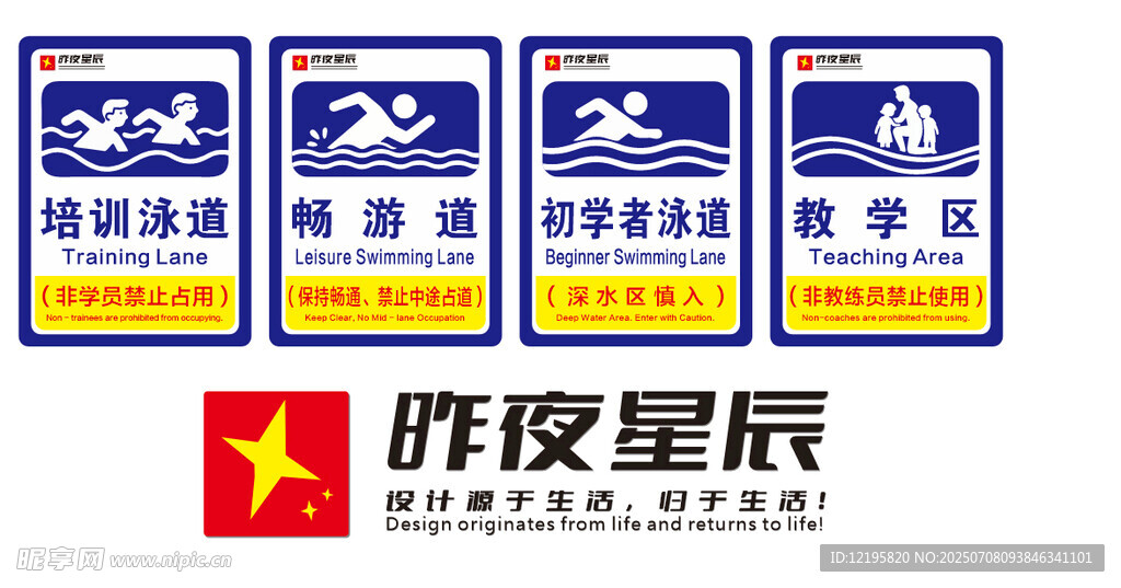 游泳馆标识牌