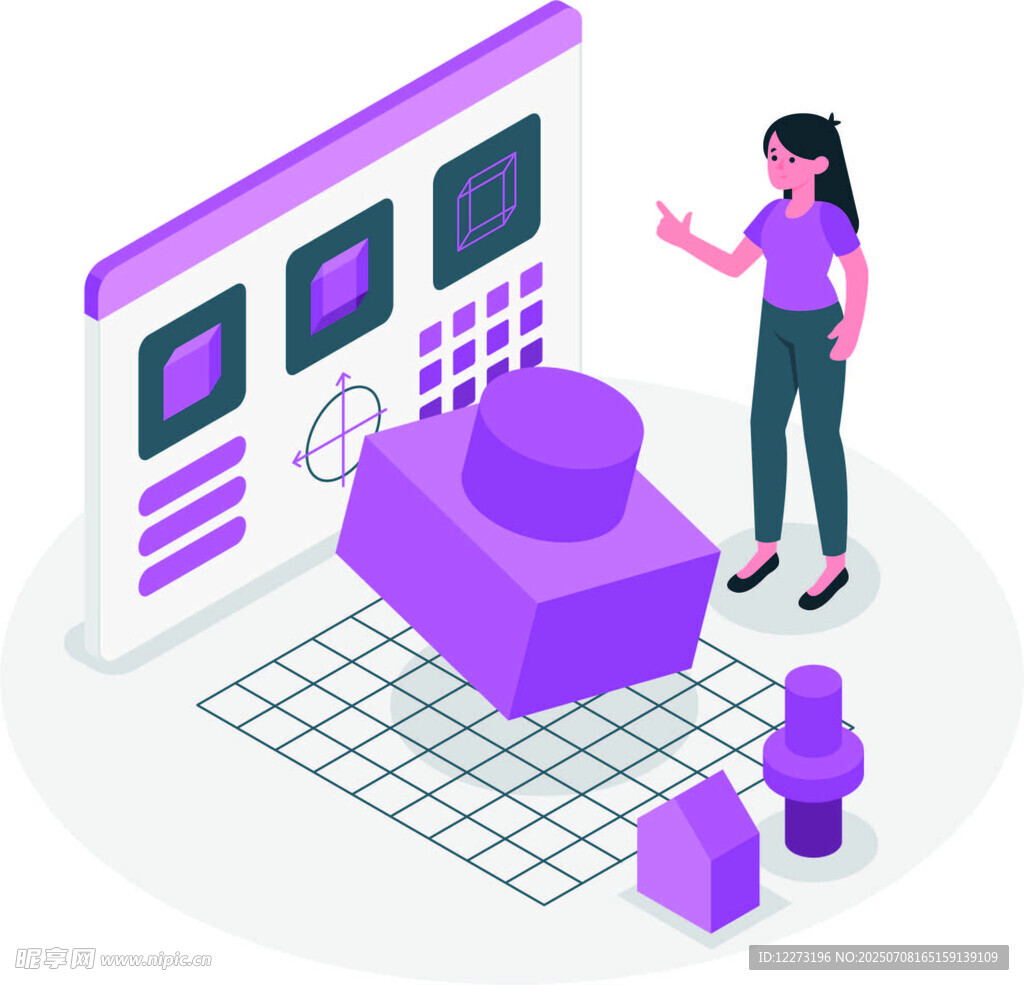 女性展示3D打印设计成果