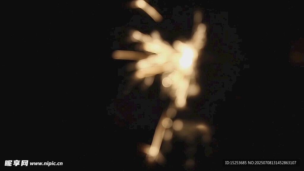 夜空中绚烂的烟花绽放