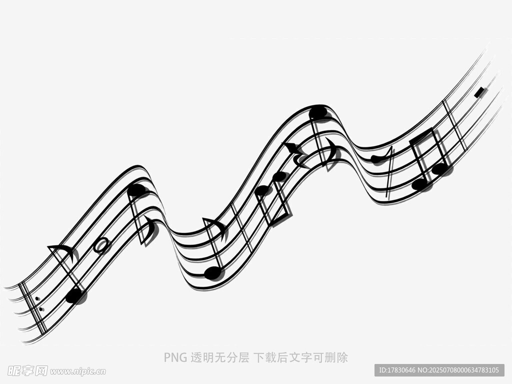 音符组成的优美旋律线条